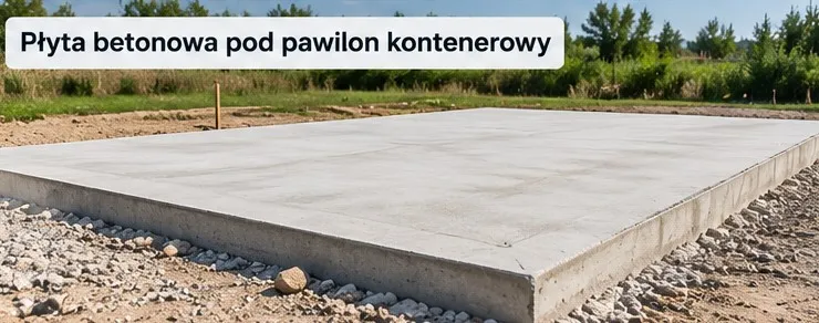 płyta betonowa pod pawilon kontenerowy